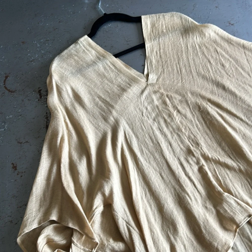 Love Quotes One Size Tunic, Blouse, Cover-Up;  Linen Blend "Safari, Tan, Sand" - Picture 9 of 11